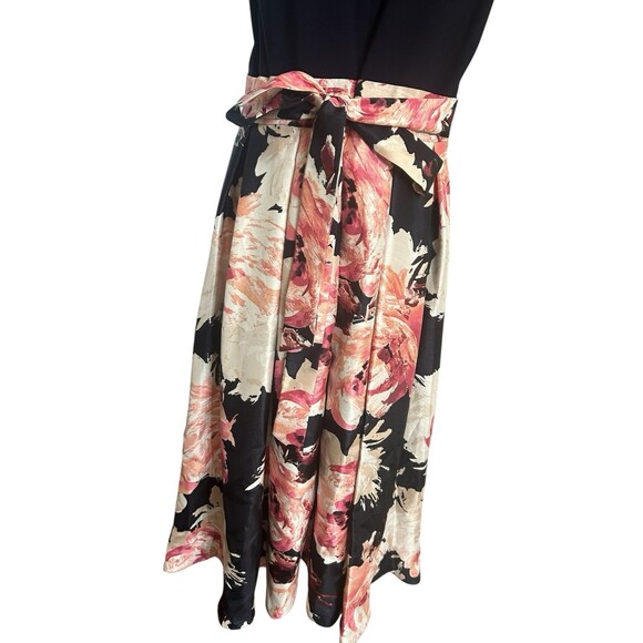 SLYN Women's 14 Beaded Bow Collar Hi Lo Sleeveless Pink  Blue Formal Dress - Picture 12 of 15